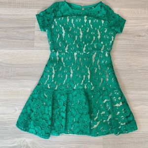 GB Girls Green Lace Dress Size 7